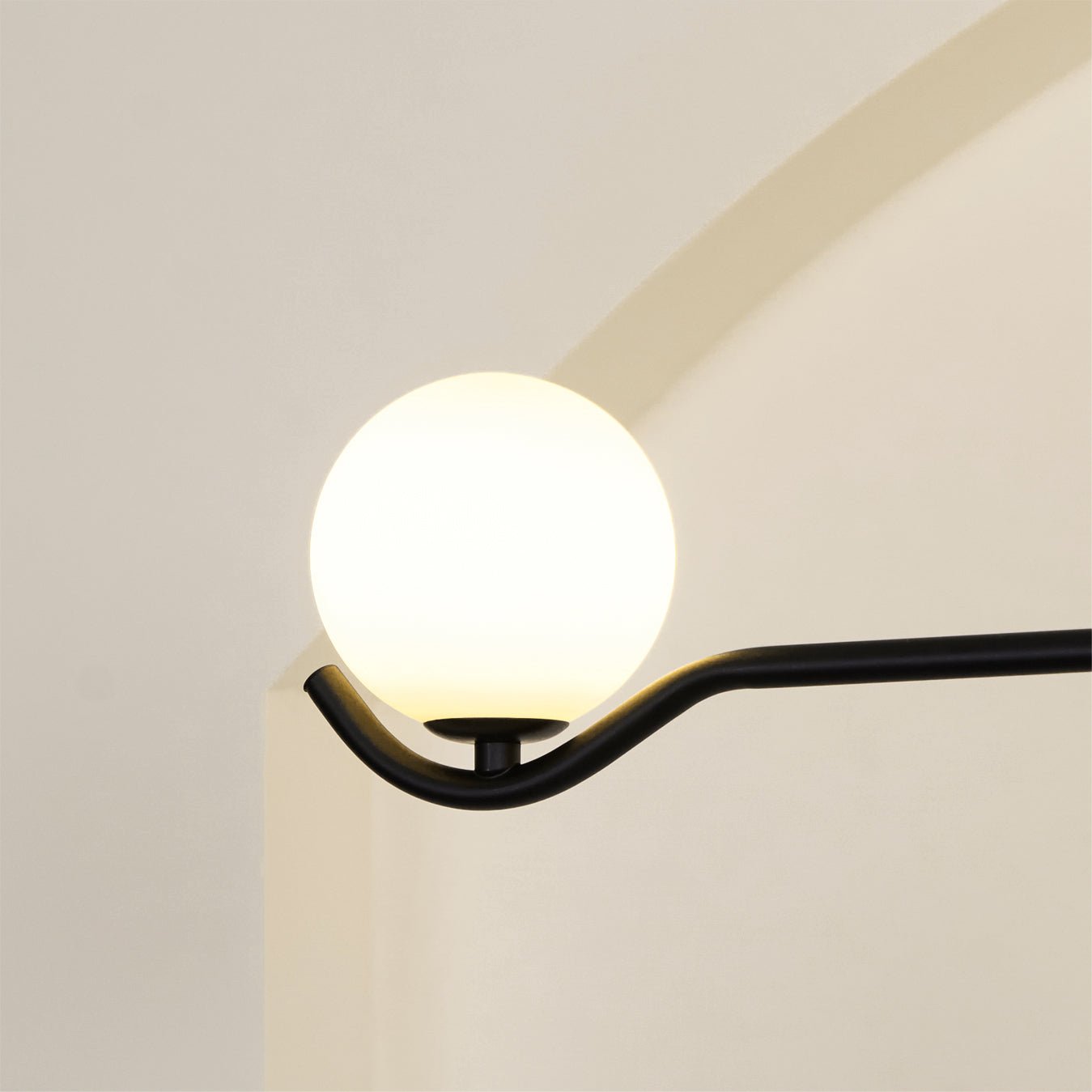 Doris Chandelier | Metal & Glass | Black & Gold Finish