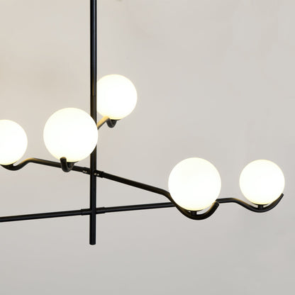 Doris Chandelier | Metal & Glass | Black & Gold Finish