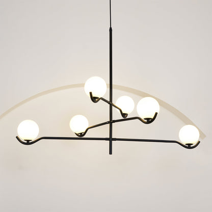 Doris Chandelier | Metal & Glass | Black & Gold Finish