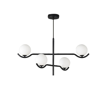 Doris Chandelier | Metal & Glass | Black & Gold Finish