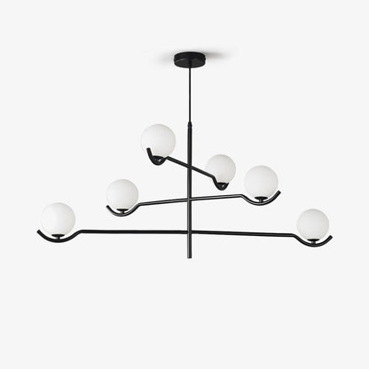 Doris Chandelier | Metal & Glass | Black & Gold Finish