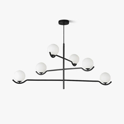 Doris Chandelier | Metal & Glass | Black & Gold Finish
