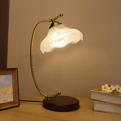Dotty Table Lamp | Metal, Iron, Fabric, Glass | Gold, Walnut color