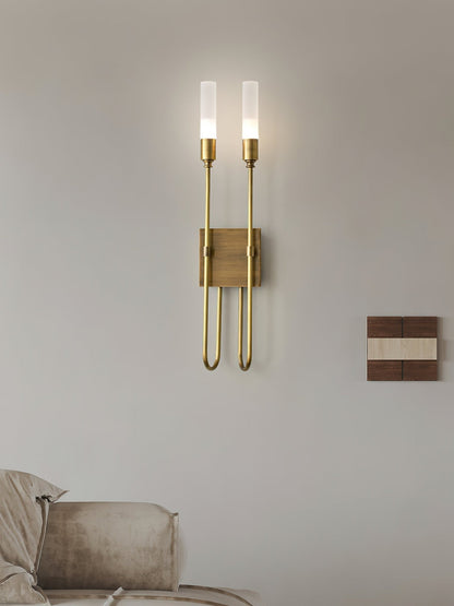 Double Arrow Wall Sconce | Metal, Acrylic | Antique Copper, Copper, Black