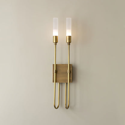 Double Arrow Wall Sconce | Metal, Acrylic | Antique Copper, Copper, Black