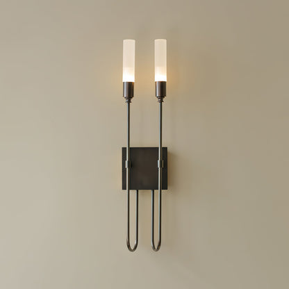Double Arrow Wall Sconce | Metal, Acrylic | Antique Copper, Copper, Black