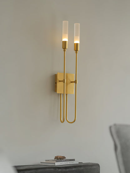 Double Arrow Wall Sconce | Metal, Acrylic | Antique Copper, Copper, Black