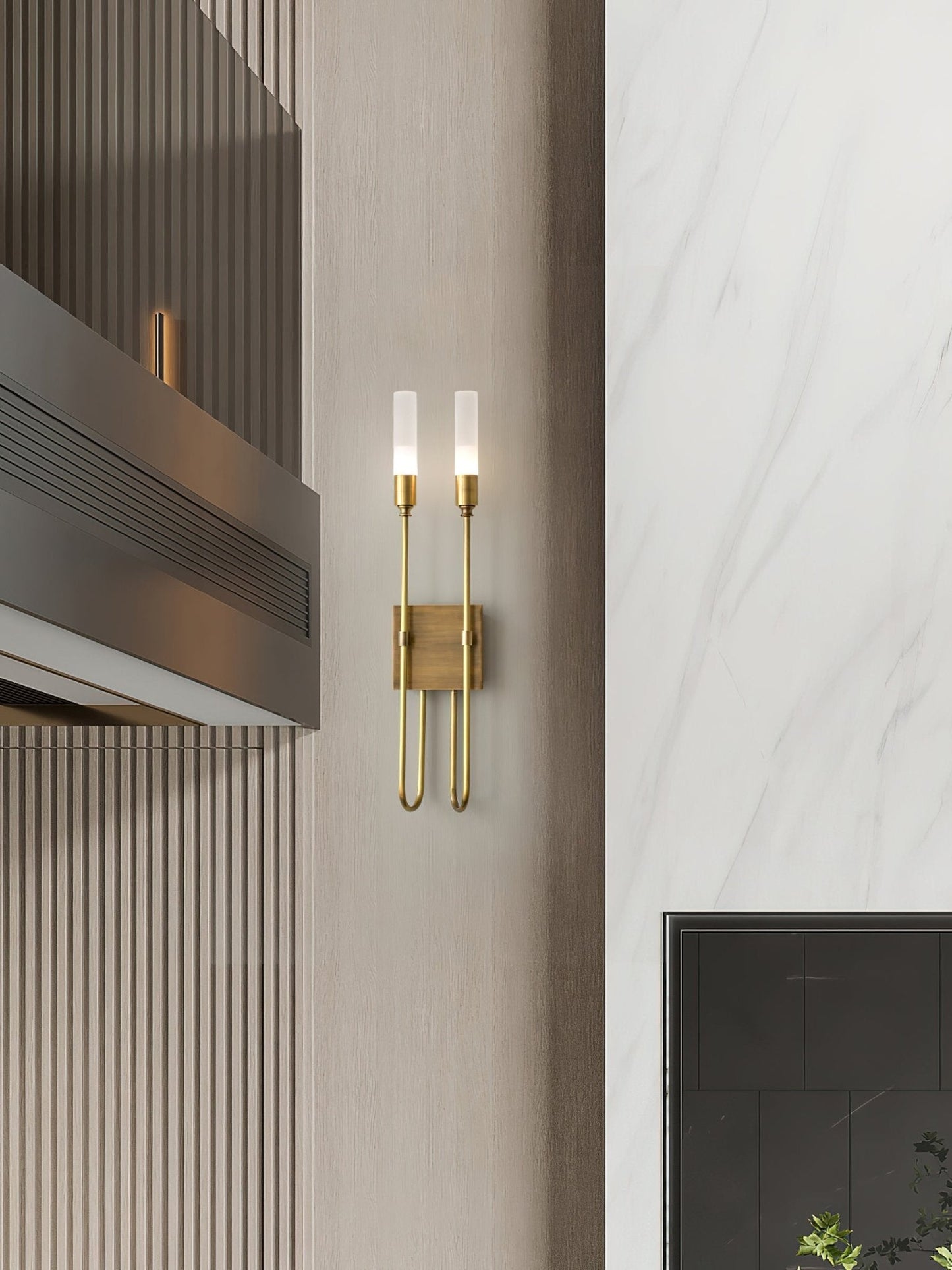Double Arrow Wall Sconce | Metal, Acrylic | Antique Copper, Copper, Black