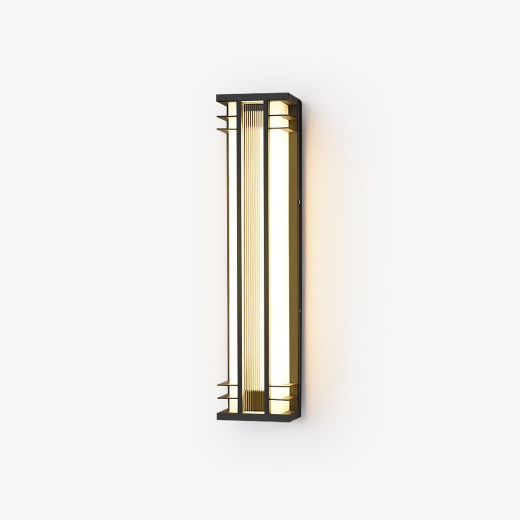 Double Axis Outdoor Wall Lamp | Stainless Steel | Black & Translucent