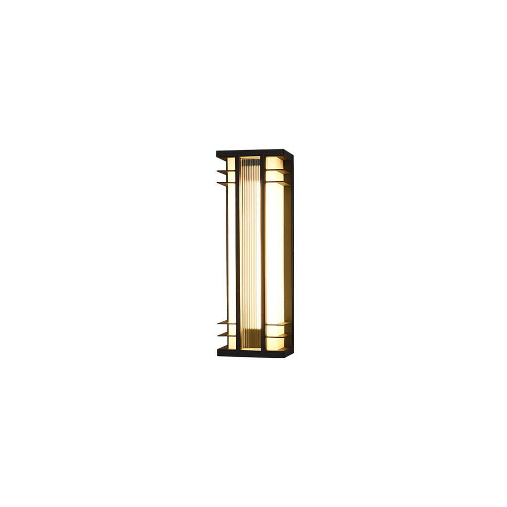 Double Axis Outdoor Wall Lamp | Stainless Steel | Black & Translucent