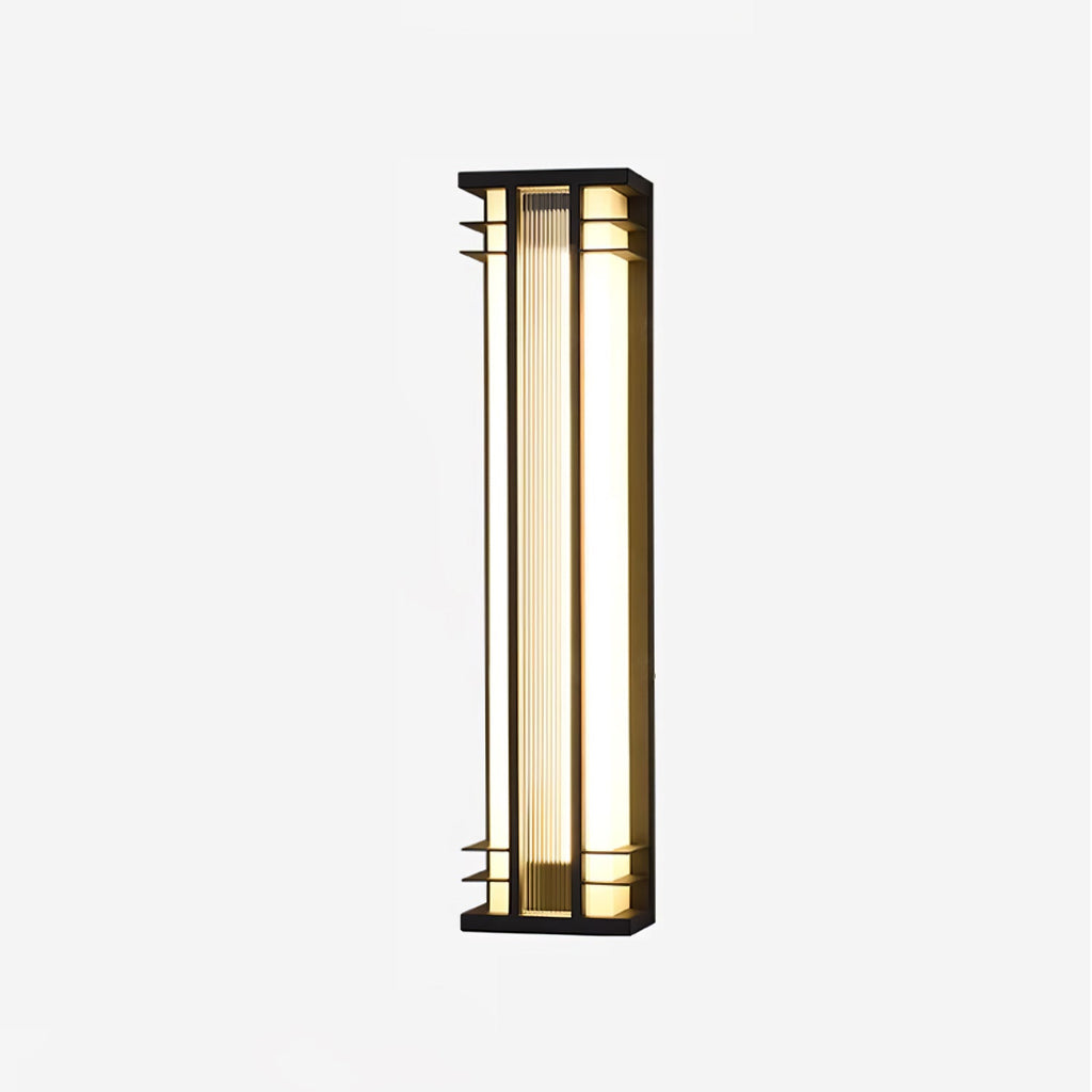 Double Axis Outdoor Wall Lamp | Stainless Steel | Black & Translucent