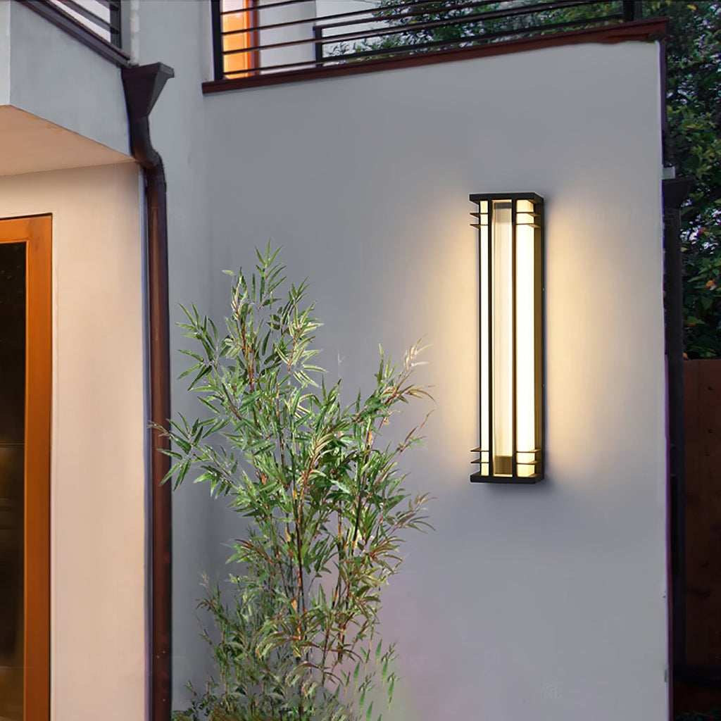 Double Axis Outdoor Wall Lamp | Stainless Steel | Black & Translucent