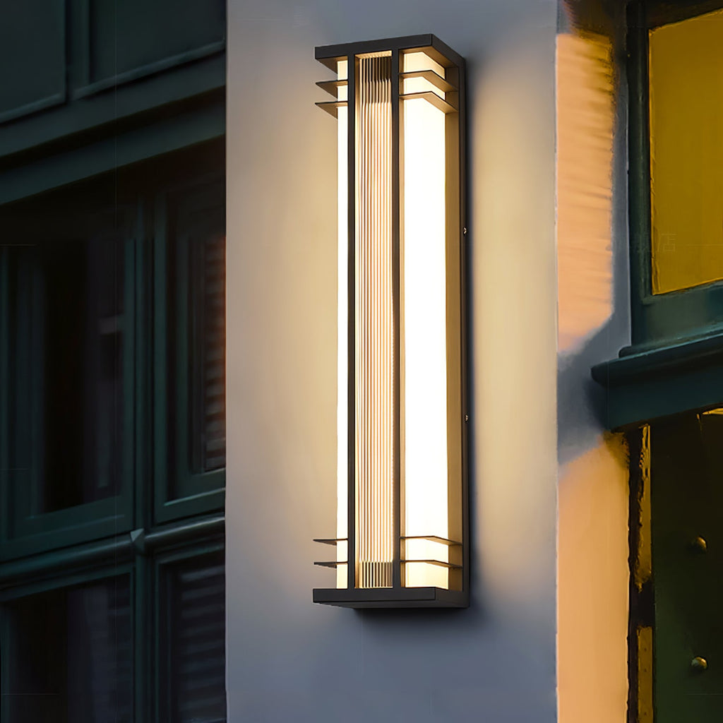 Double Axis Outdoor Wall Lamp | Stainless Steel | Black & Translucent