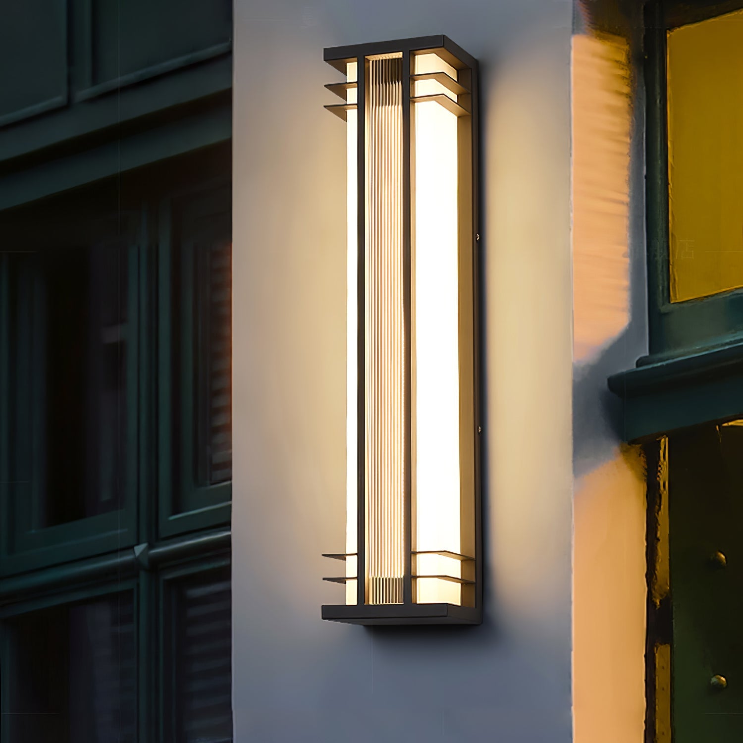 Double Axis Outdoor Wall Lamp | Stainless Steel | Black & Translucent