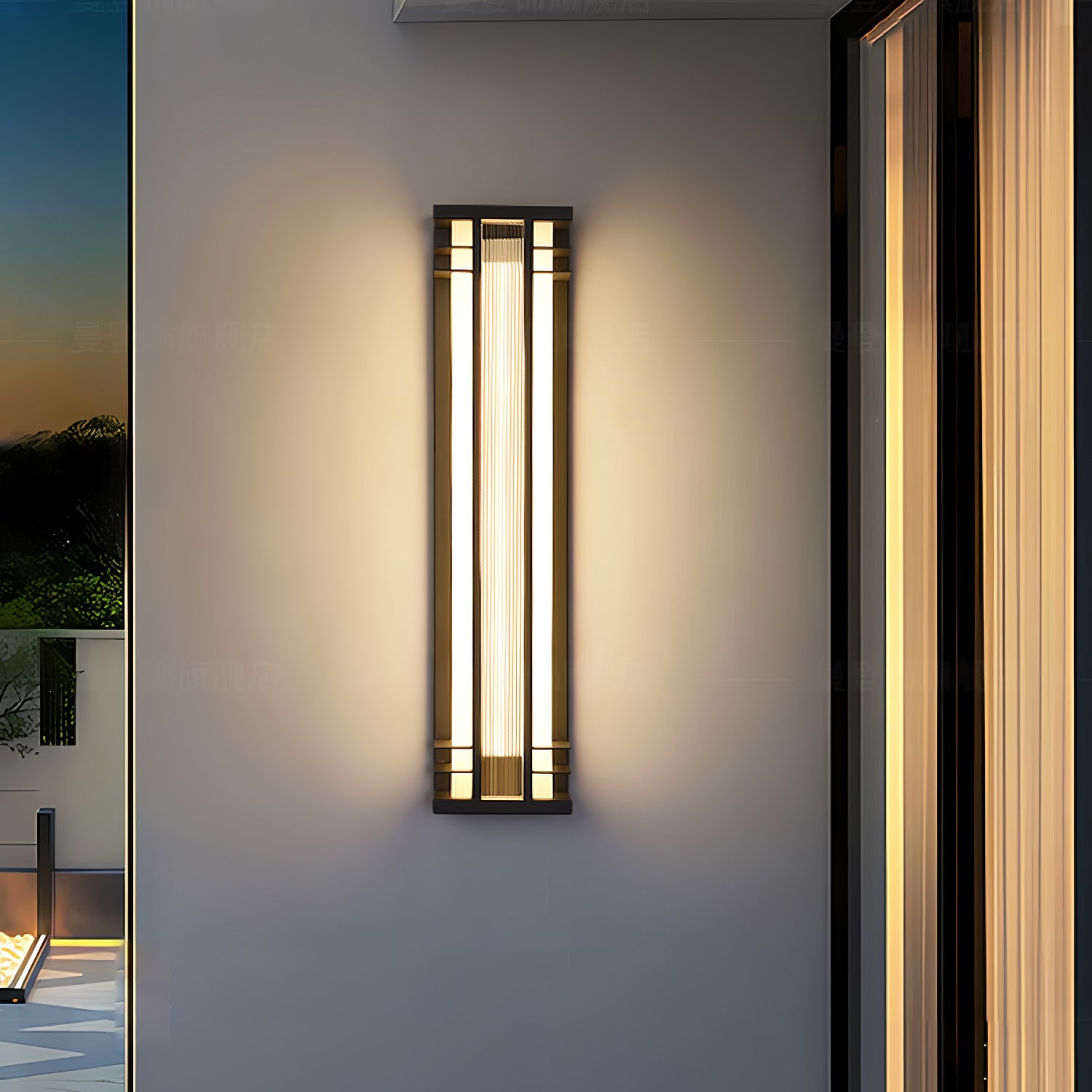 Double Axis Outdoor Wall Lamp | Stainless Steel | Black & Translucent