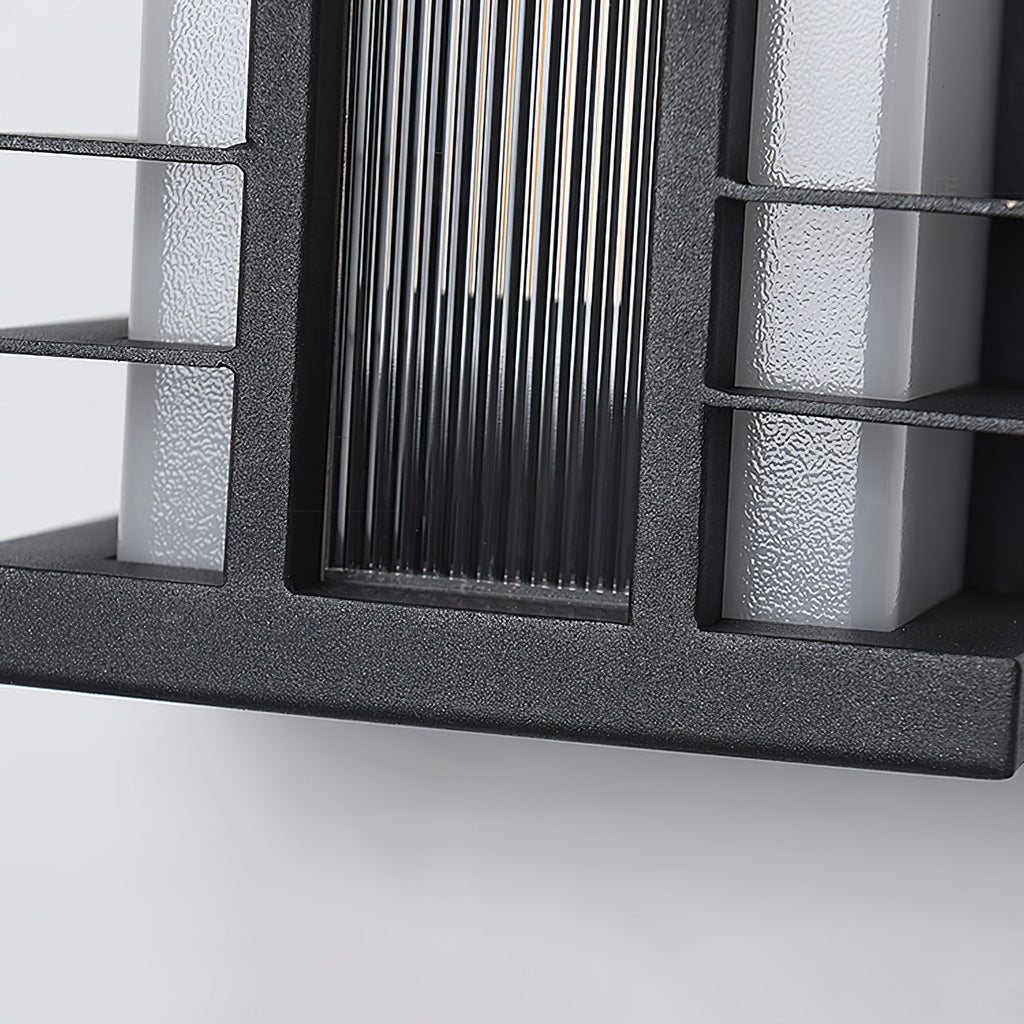 Double Axis Outdoor Wall Lamp | Stainless Steel | Black & Translucent