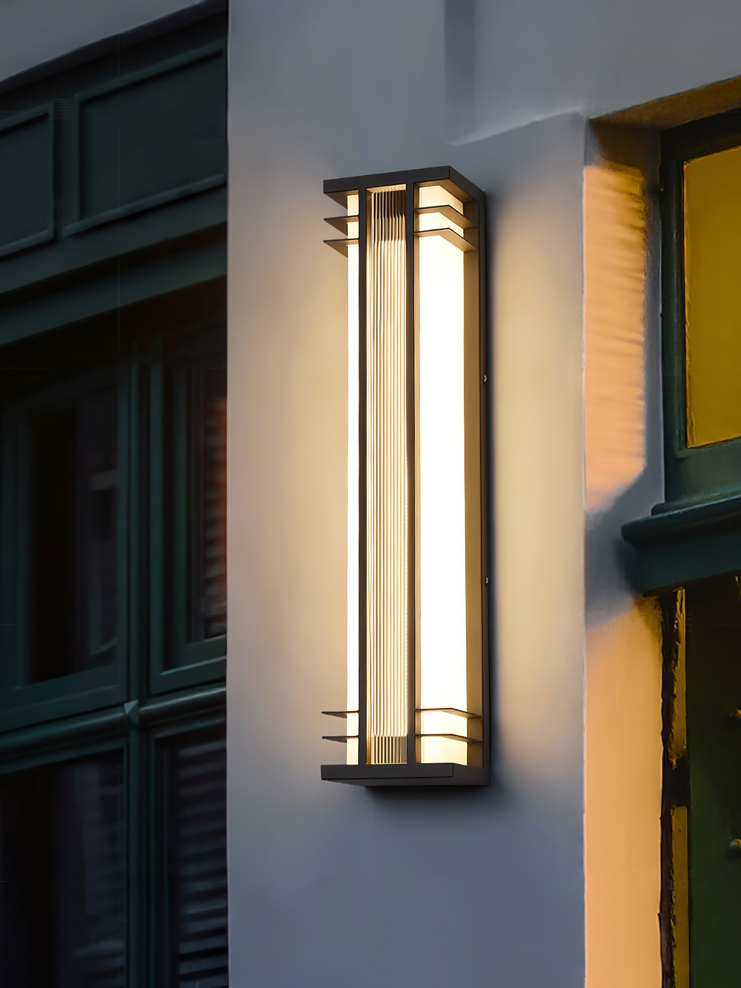 Double Axis Outdoor Wall Lamp | Stainless Steel | Black & Translucent
