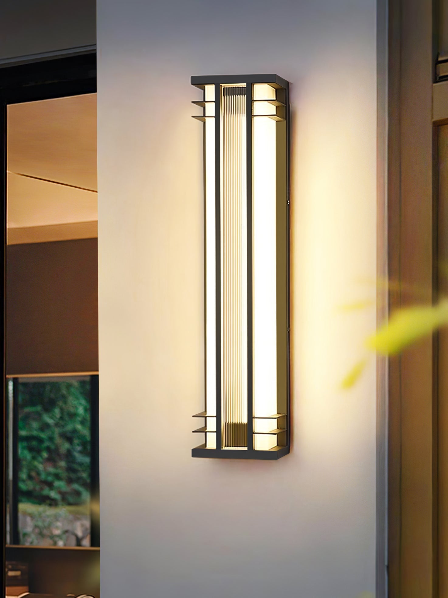 Double Axis Outdoor Wall Lamp | Stainless Steel | Black & Translucent