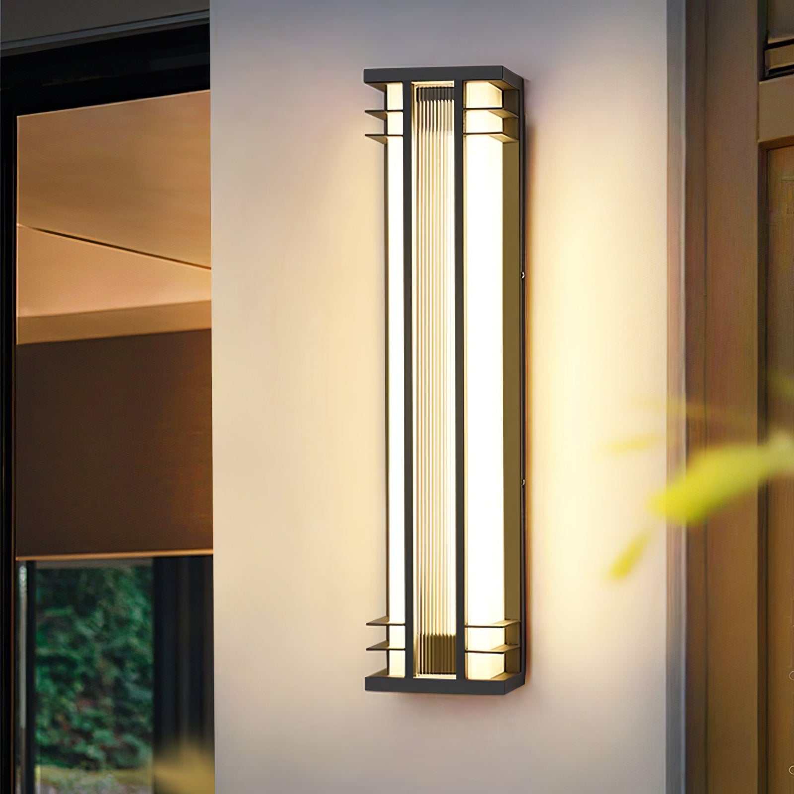 Double Axis Outdoor Wall Lamp | Stainless Steel | Black & Translucent