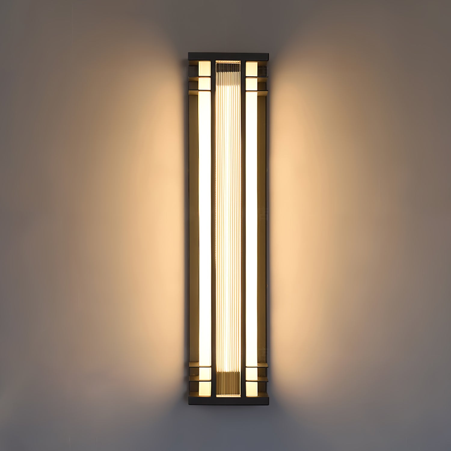 Double Axis Outdoor Wall Lamp | Stainless Steel | Black & Translucent
