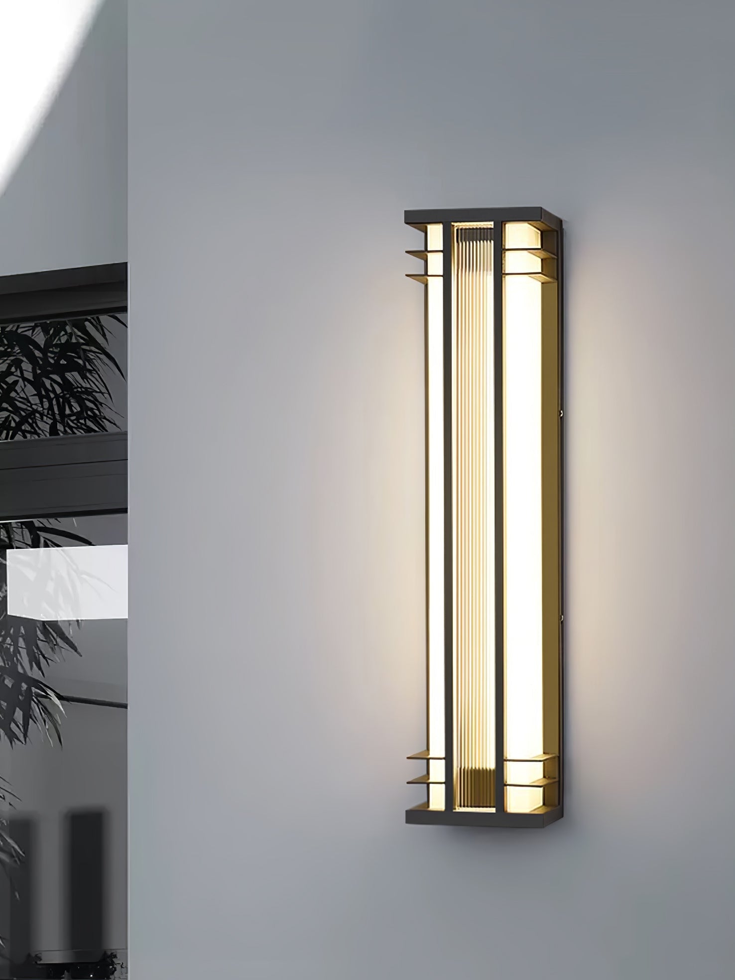 Double Axis Outdoor Wall Lamp | Stainless Steel | Black & Translucent