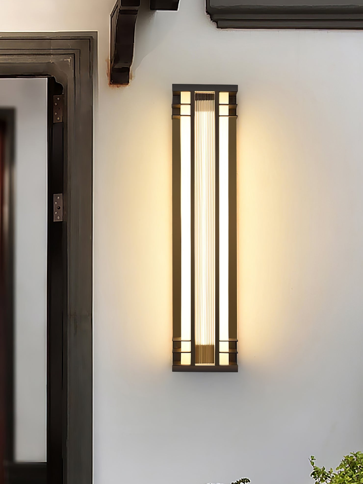 Double Axis Outdoor Wall Lamp | Stainless Steel | Black & Translucent