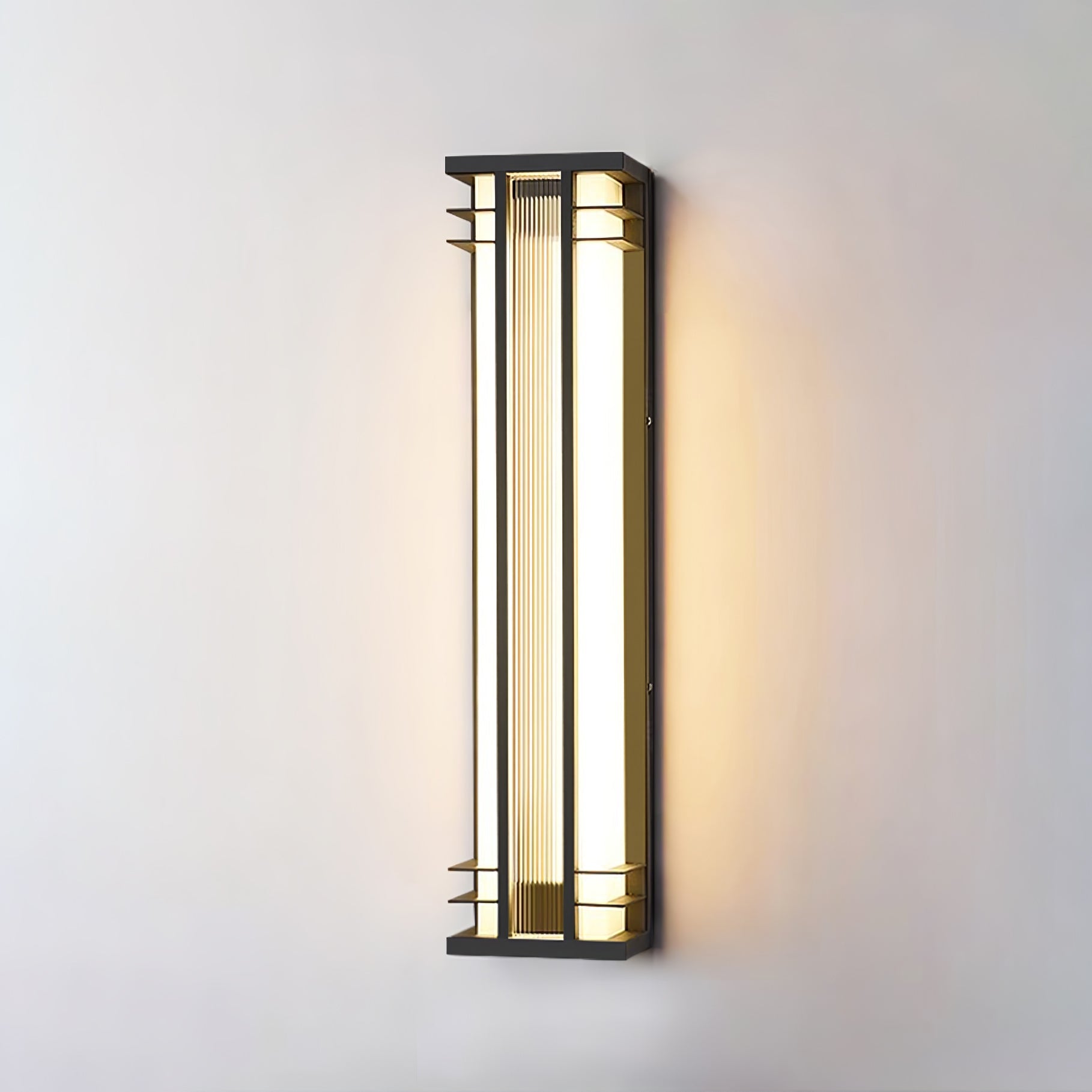 Double Axis Outdoor Wall Lamp | Stainless Steel | Black & Translucent