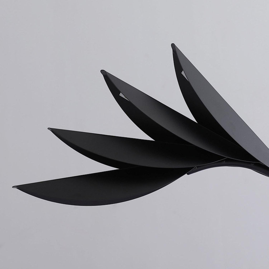 Double Leaf Table Lamp | Iron & Metal | Black