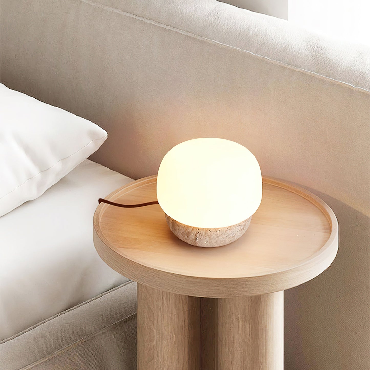 Doudou Table Lamp | Yellow Travertine | 18cm