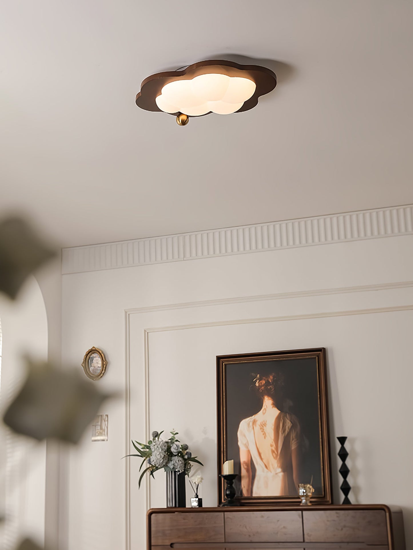 Dreamscape Ceiling Light | Walnut Wood & Acrylic | Cloud, Heart, Star Shapes