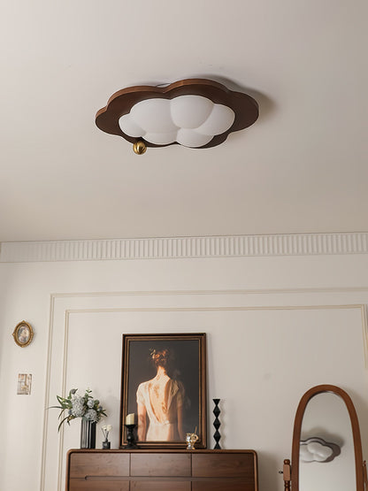 Dreamscape Ceiling Light | Walnut Wood & Acrylic | Cloud, Heart, Star Shapes