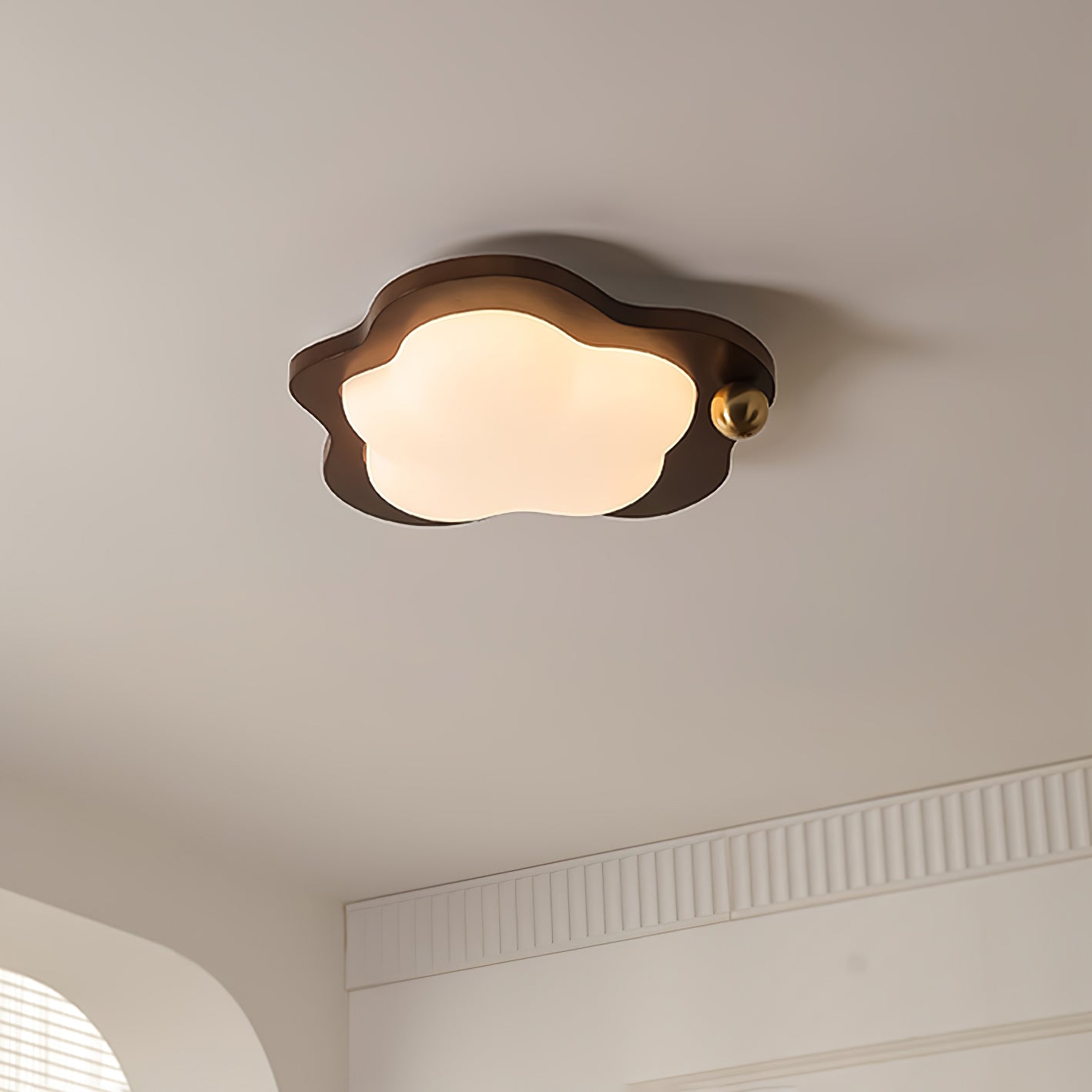Dreamscape Ceiling Light | Walnut Wood & Acrylic | Cloud, Heart, Star Shapes