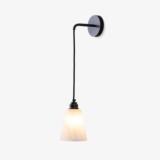 Droplet Wall Lamp | Alabaster & Metal | White, Gold or Black