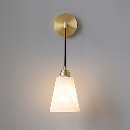 Droplet Wall Lamp | Alabaster & Metal | White, Gold or Black
