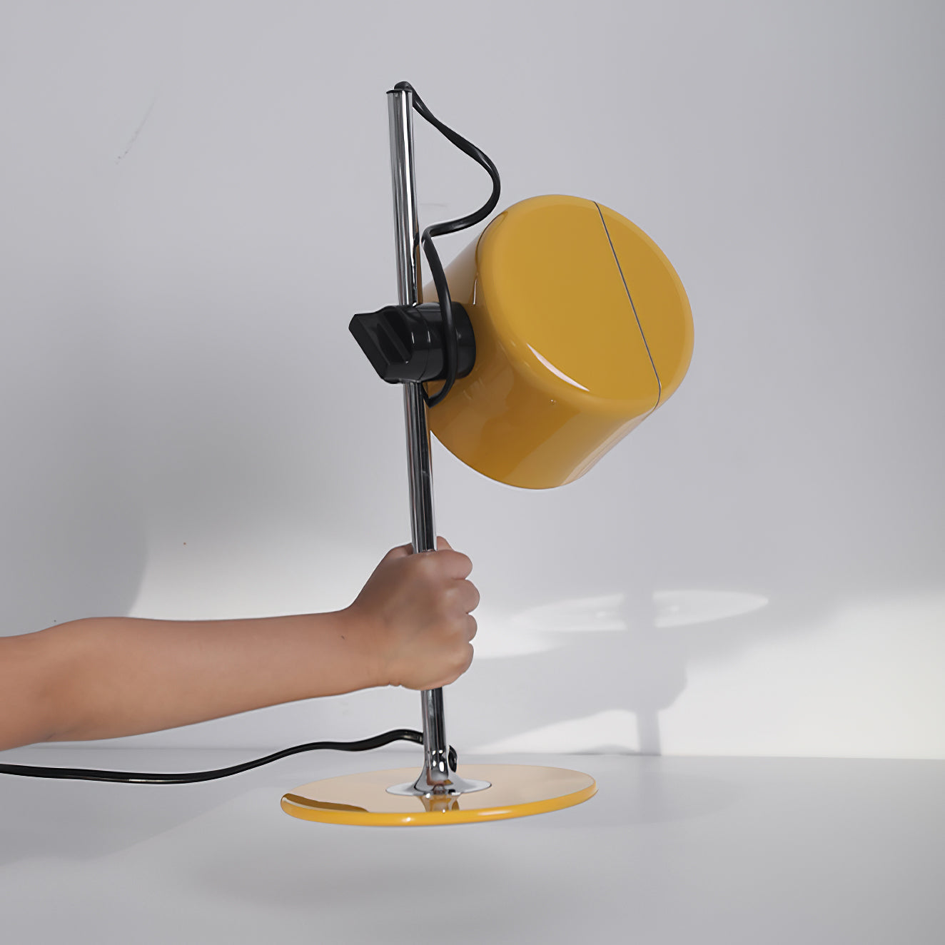 Drova Table Lamp | Chrome Adjustable Shade | Modern Design