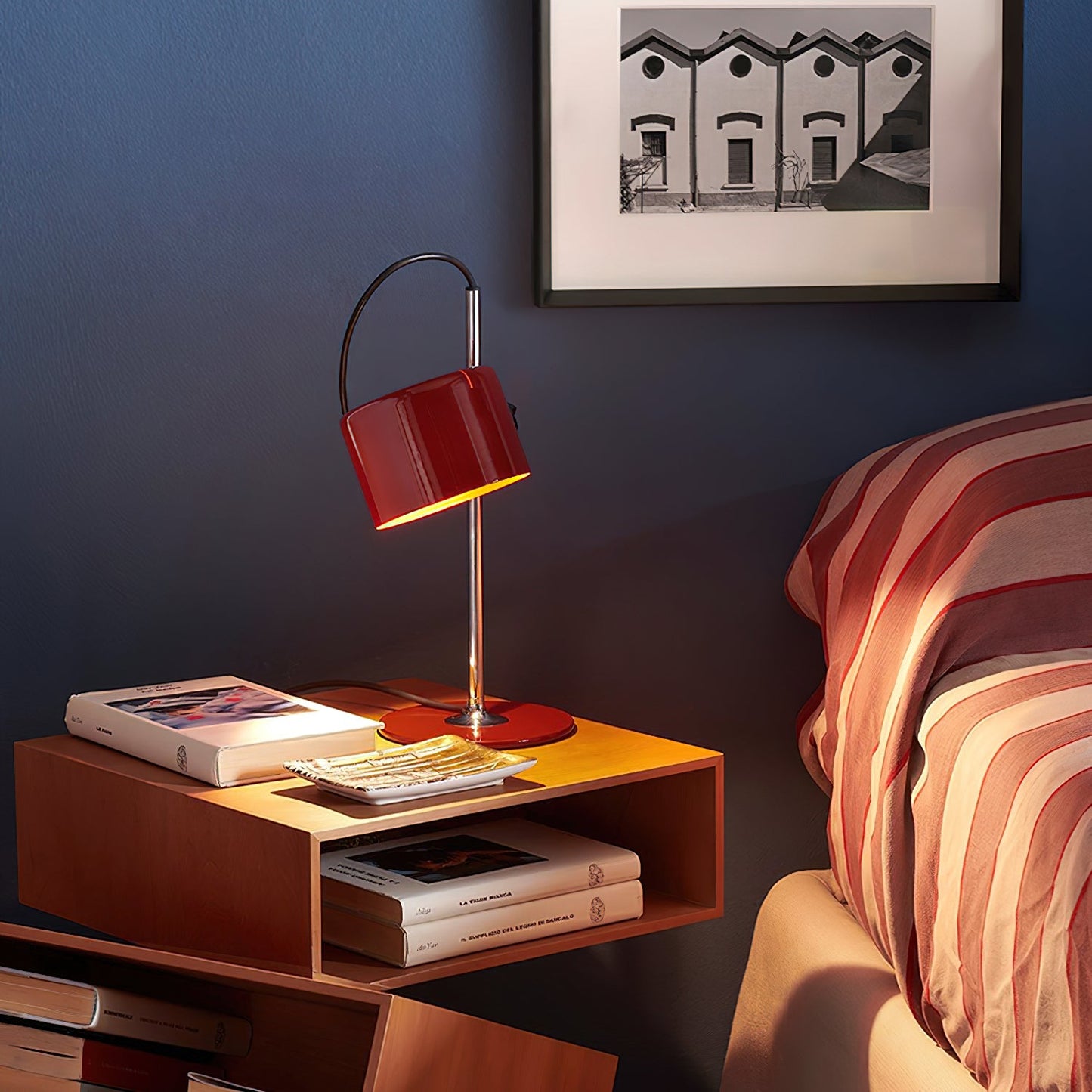 Drova Table Lamp | Chrome Adjustable Shade | Modern Design