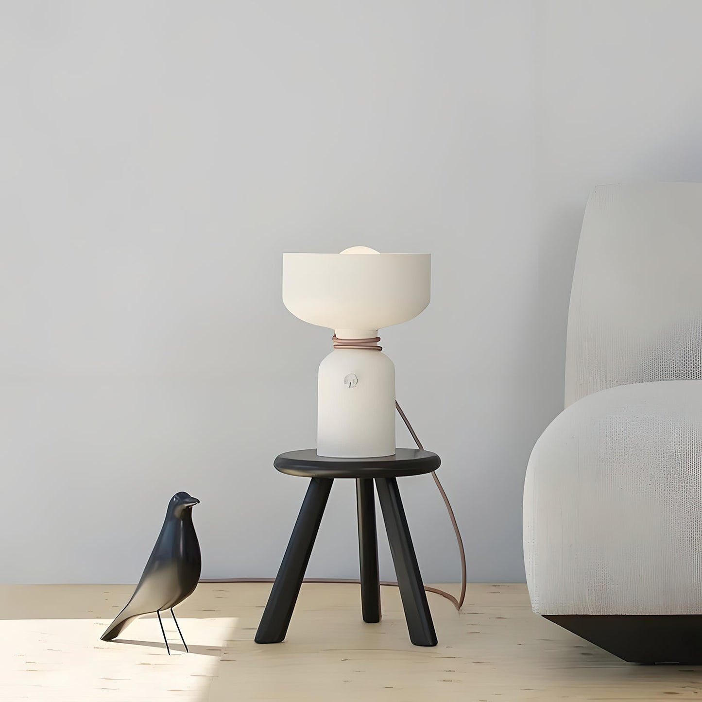 Dumbbell Table Lamp | Forged Iron | Black & White Options