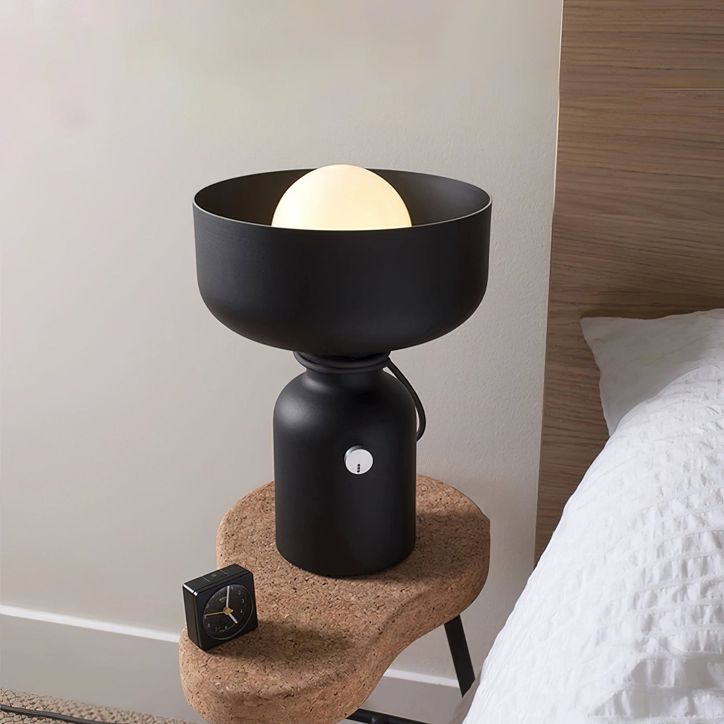 Dumbbell Table Lamp | Forged Iron | Black & White Options