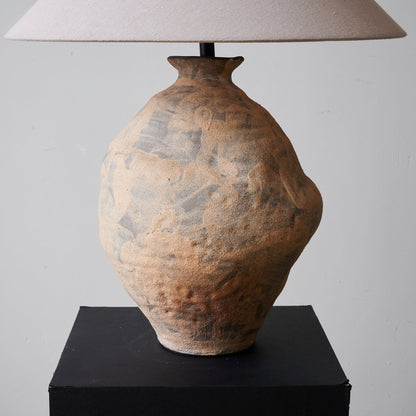 Duna Table Lamp | Sculpted Clay | Beige Shade
