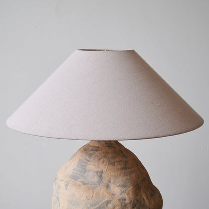 Duna Table Lamp | Sculpted Clay | Beige Shade