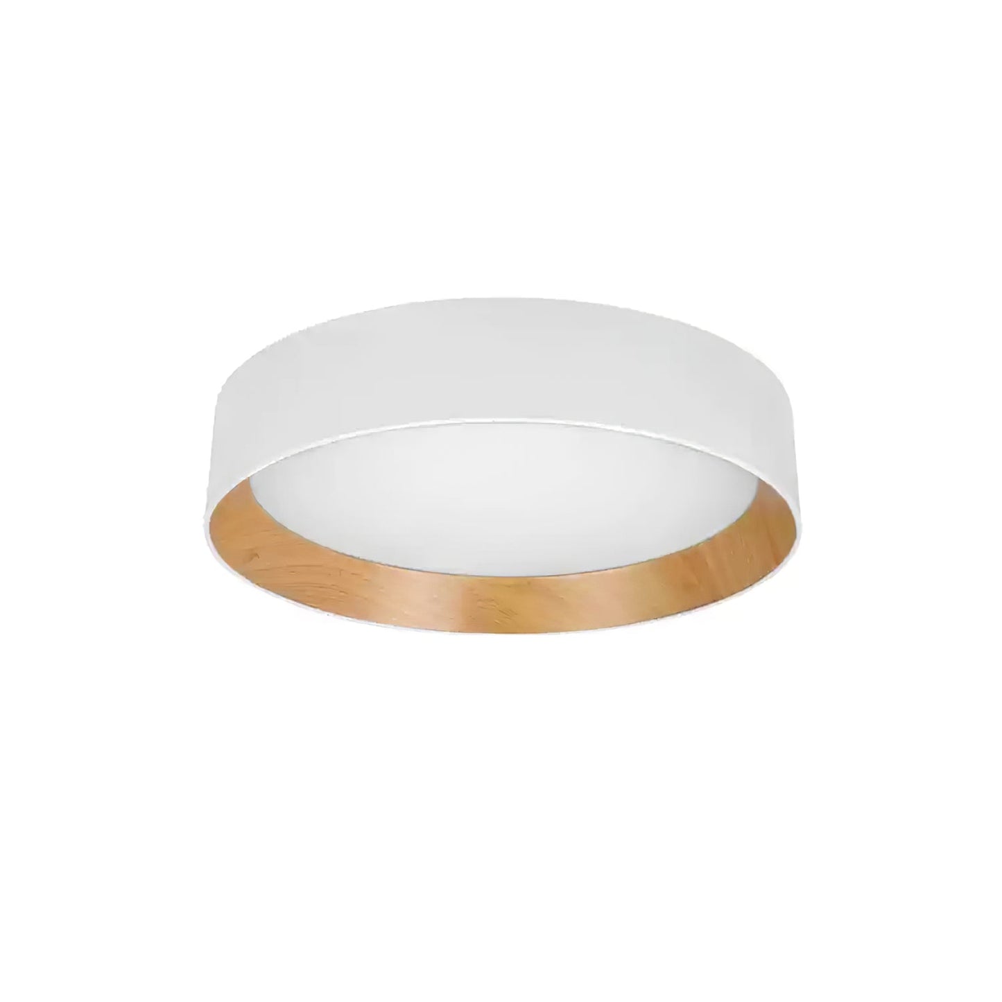 Duo Round Ceiling Lamp | Water Transfer Wood Grain & Aluminum | Black, White or Wood Grain