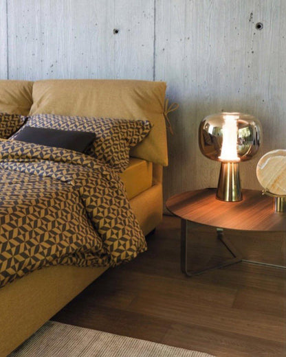 Dusk Dawn Table Lamp | Metal & Acrylic | Rose Gold