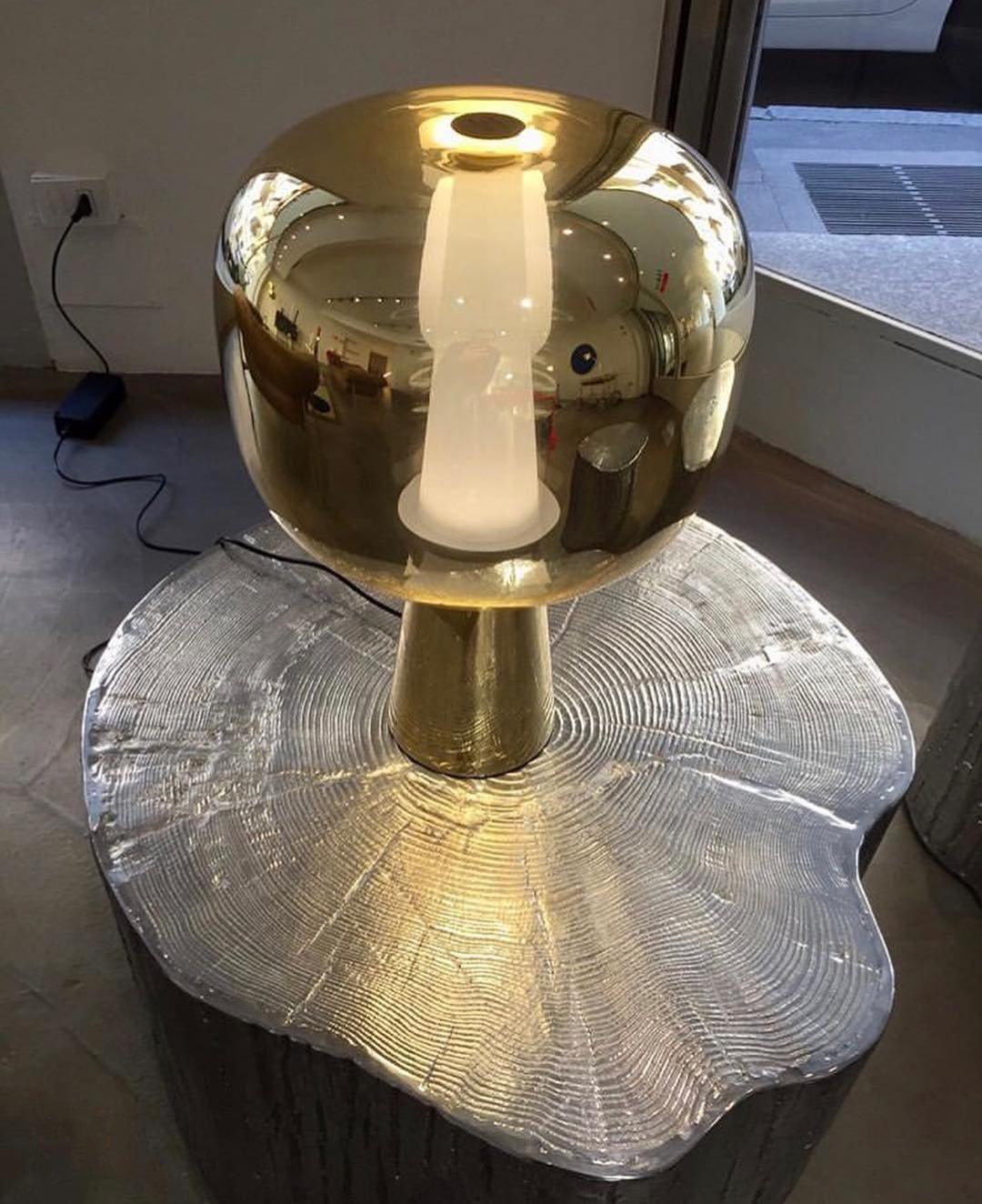 Dusk Dawn Table Lamp | Metal & Acrylic | Rose Gold