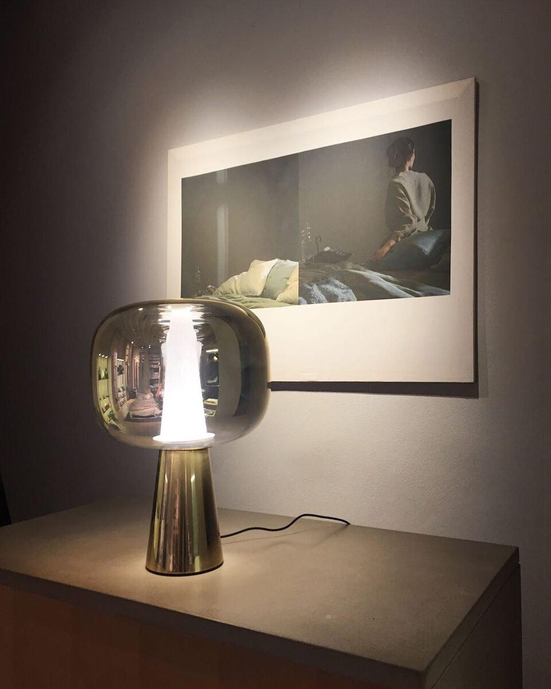 Dusk Dawn Table Lamp | Metal & Acrylic | Rose Gold