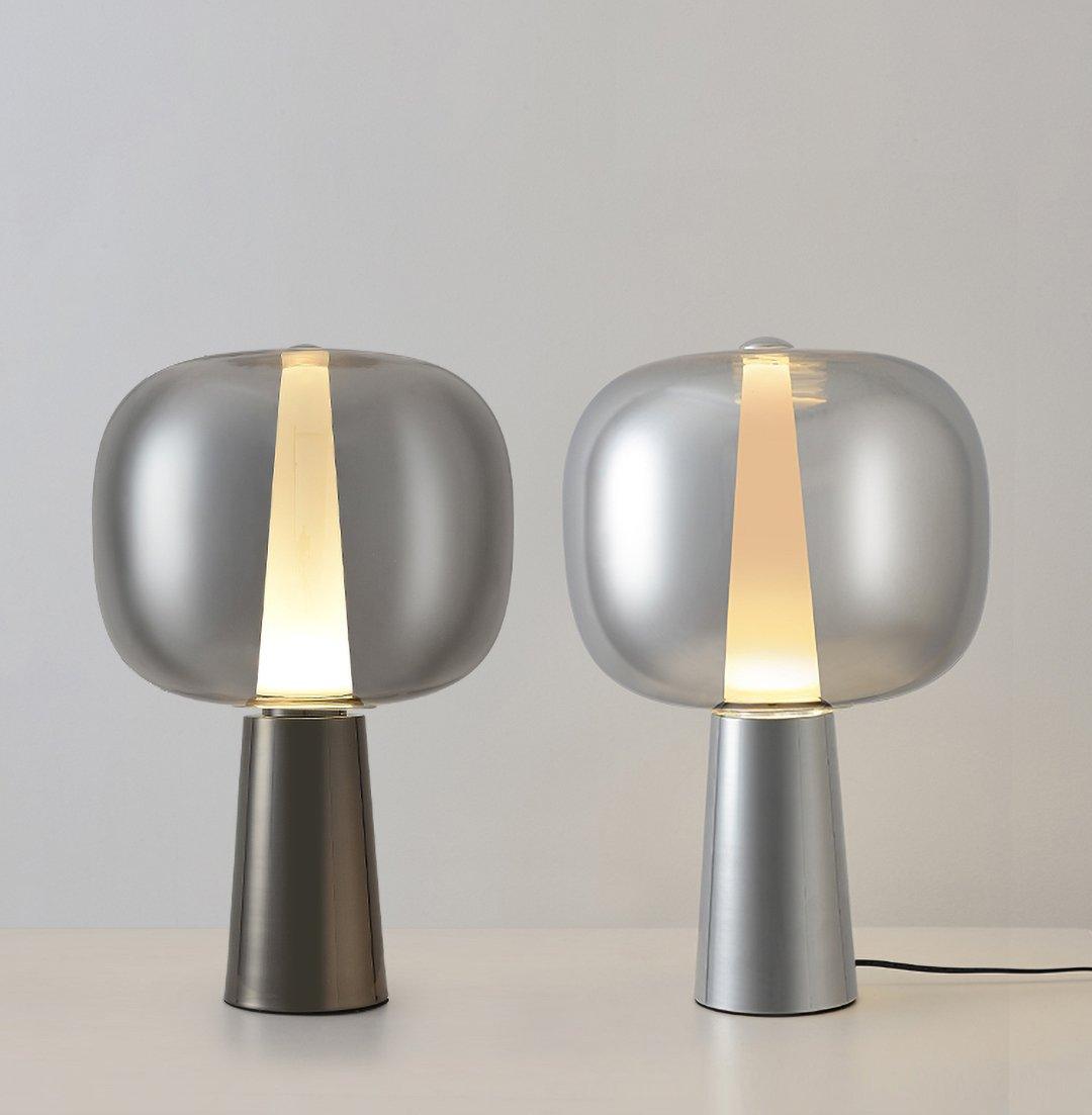 Dusk Dawn Table Lamp | Metal & Acrylic | Rose Gold