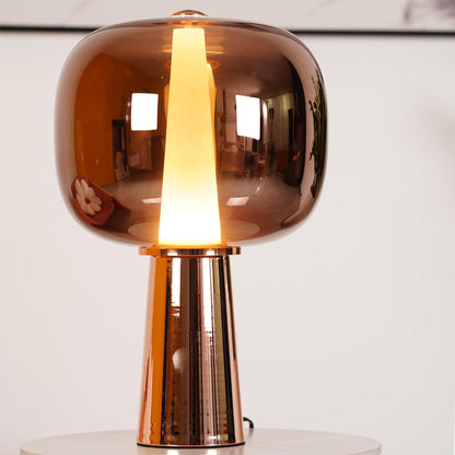 Dusk Dawn Table Lamp | Metal & Acrylic | Rose Gold