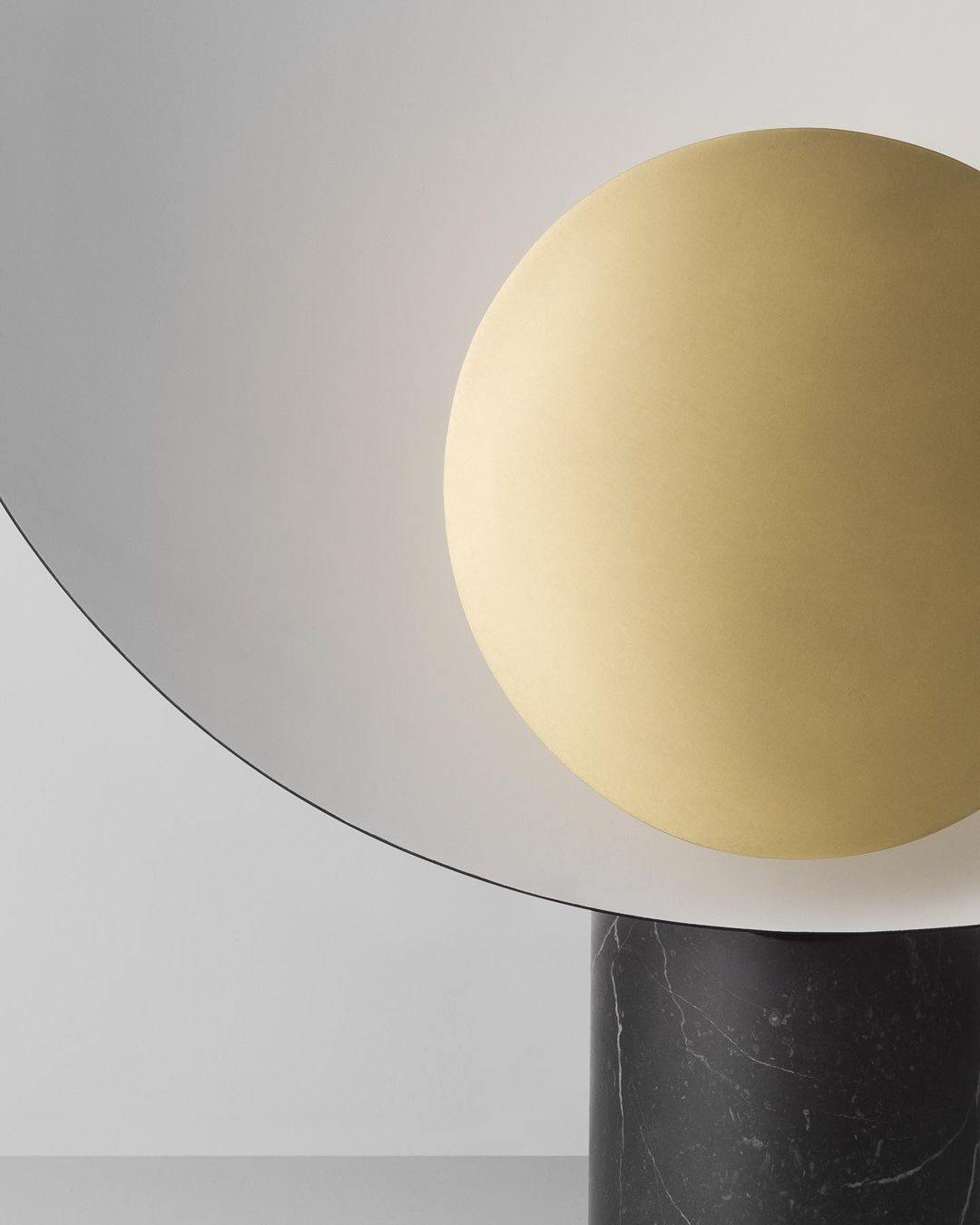 Earth to Sky Table Lamp | Metal & Marble | Black