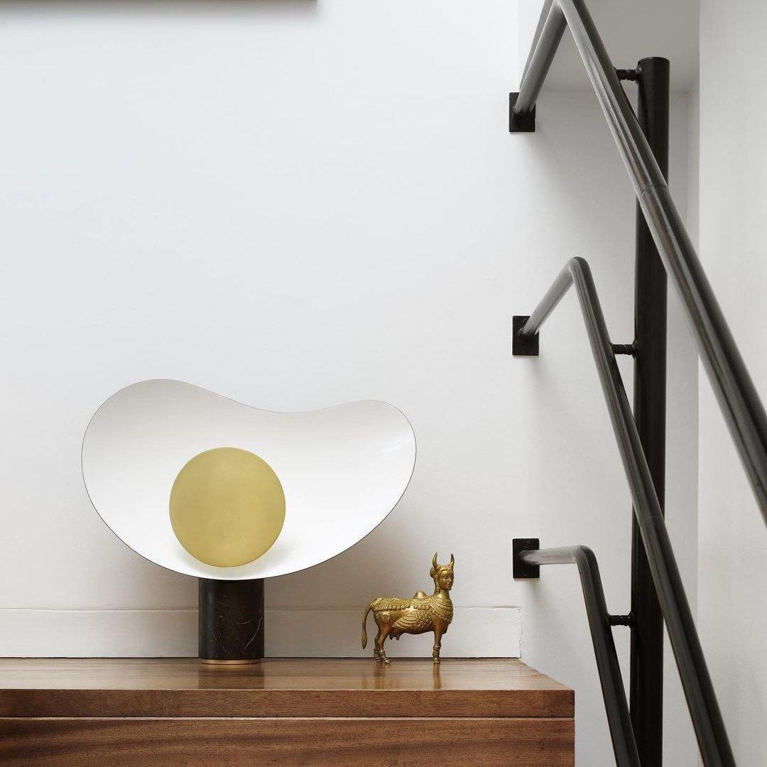 Earth to Sky Table Lamp | Metal & Marble | Black