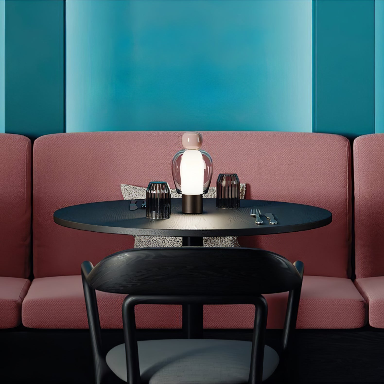 Lumina Joy Table Lamp | Metal & Glass | Blue, Pink, Green, Brown