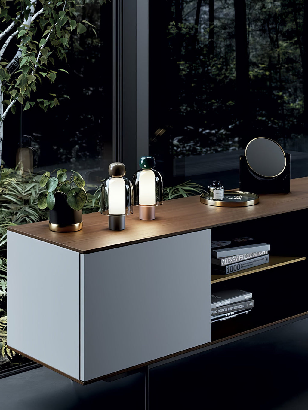 Lumina Joy Table Lamp | Metal & Glass | Blue, Pink, Green, Brown